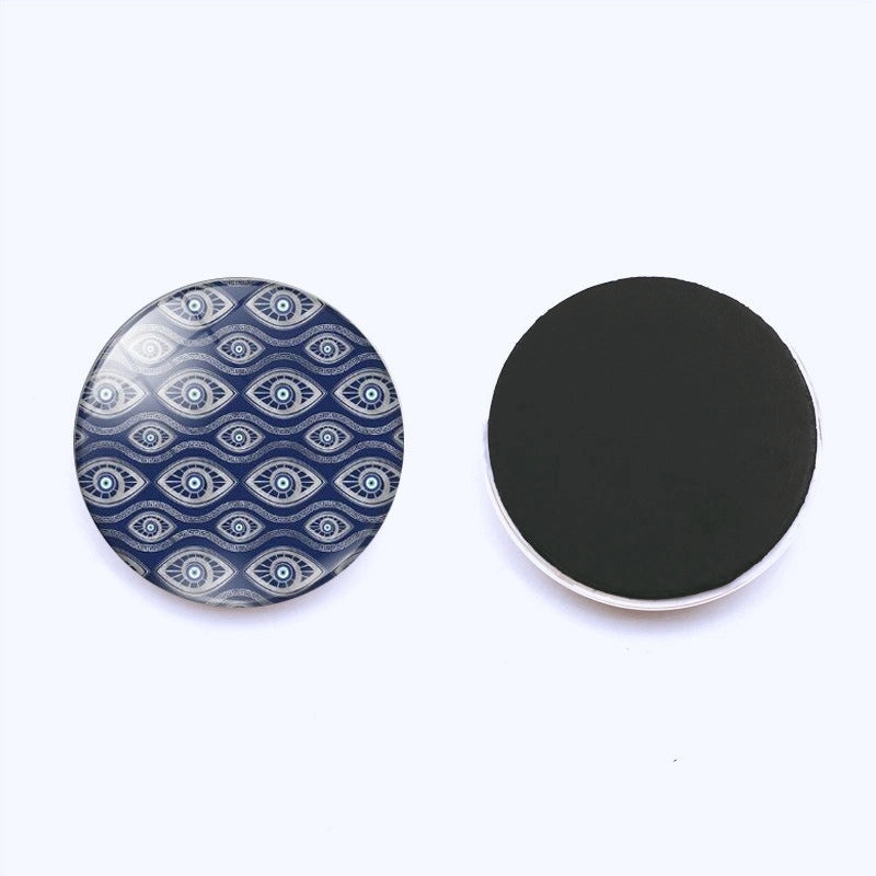 Evil Eye Refrigerator Magnets Blue Glass Crystals 25mm Turkey Magnetic Paper Holders|Home Decor & Kitchen Accessories