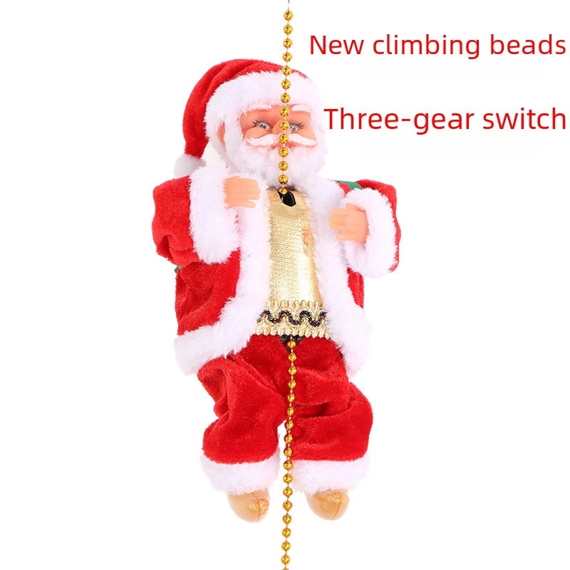 Electric Santa Claus Climbing Ladder Toy with Music | Christmas Decorations & Gifts