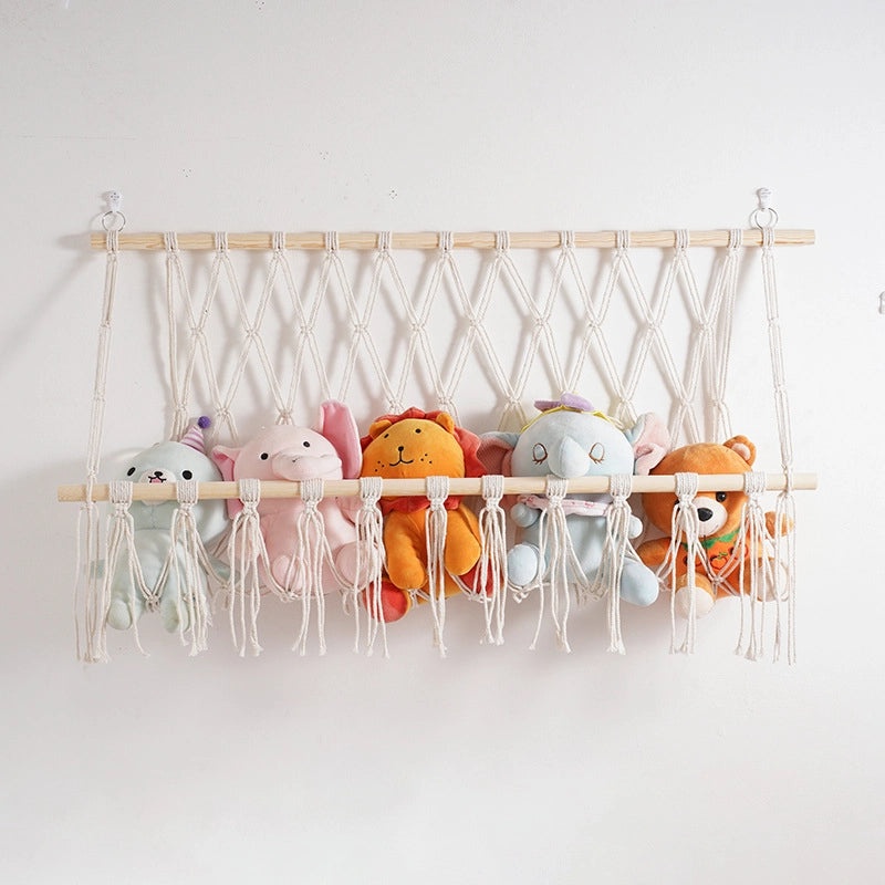 Hand-Woven Nordic Cotton Rope Wall Shelf|Home Storage & Organization