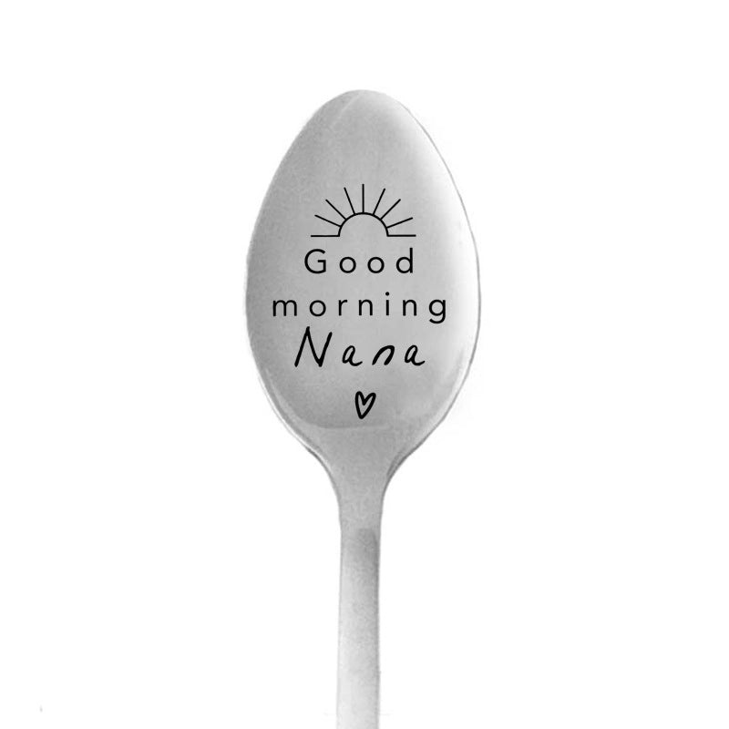 Valentine's Day Gift Stainless Steel Long Handle Spoon with Lettering | Kitchen & Dining