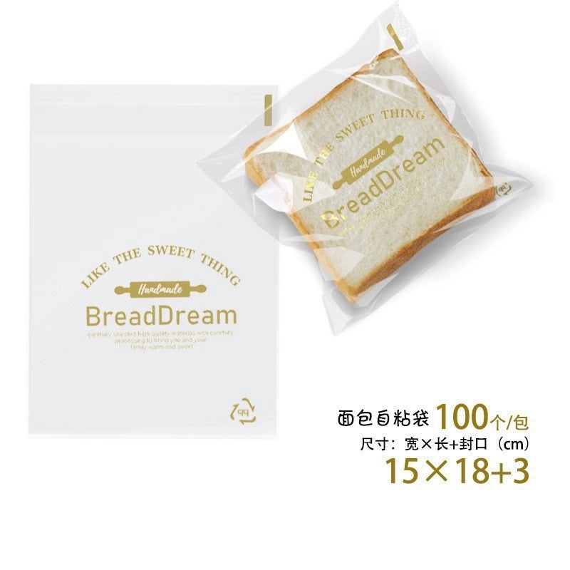 Disposable Sealed Bread Bags for Baking Food Packaging Oil-proof Paper Toast Sandwich Donut Cookie Bags|Kitchen Storage Bags