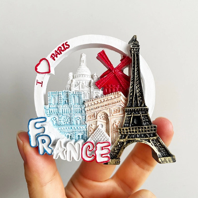 3D Travel Refrigerator Magnet Stickers Europe Cities Souvenirs Creative Tourist Gifts|Home Decor & Magnets
