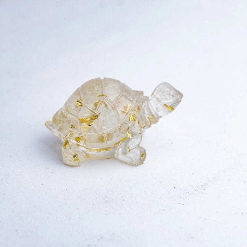 Cute Cartoon Tortoise Resin Figurine | Home Decor & Ornaments