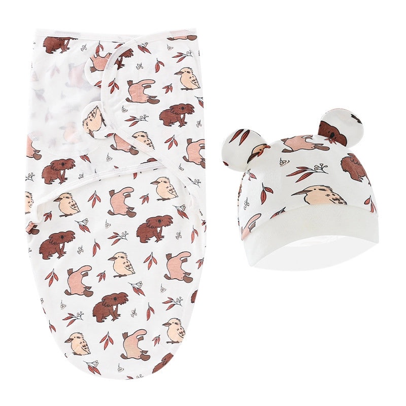 Newborn Baby Spring Sleeping Bag and Hat Set Soft Silkworm Fabric for Delivery Room 8304|Baby Clothing & Accessories