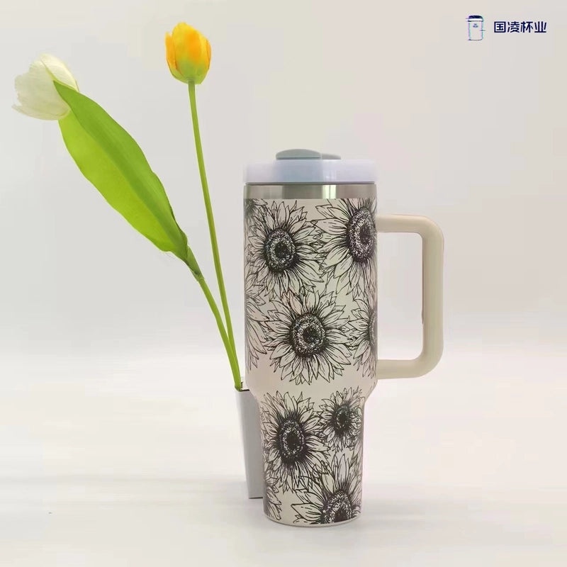 Stylish Tropical Stainless Steel Water Bottle for Casual Vacation Use | Drinkware & Travel Accessories