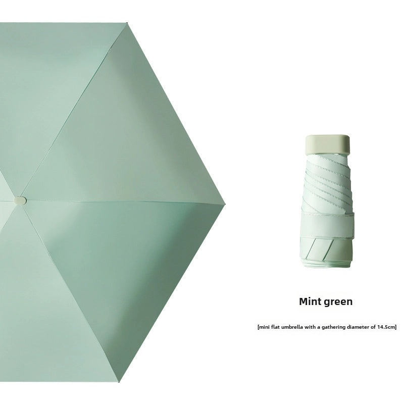 Ultra Light 60% UV Protection Folding Sun Umbrella for Women | Portable Pocket Sunshade with Custom Logo | Promotional Item | Fashion Accessories