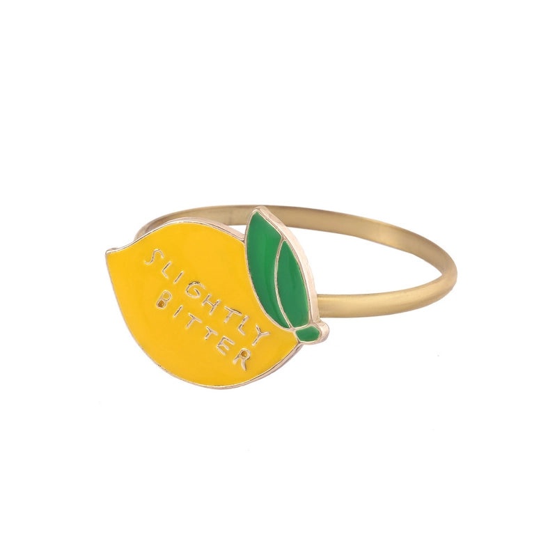 Cartoon Cherry Banana Alloy Napkin Ring for Casual Elegant Table Setting | Home Decor Tableware