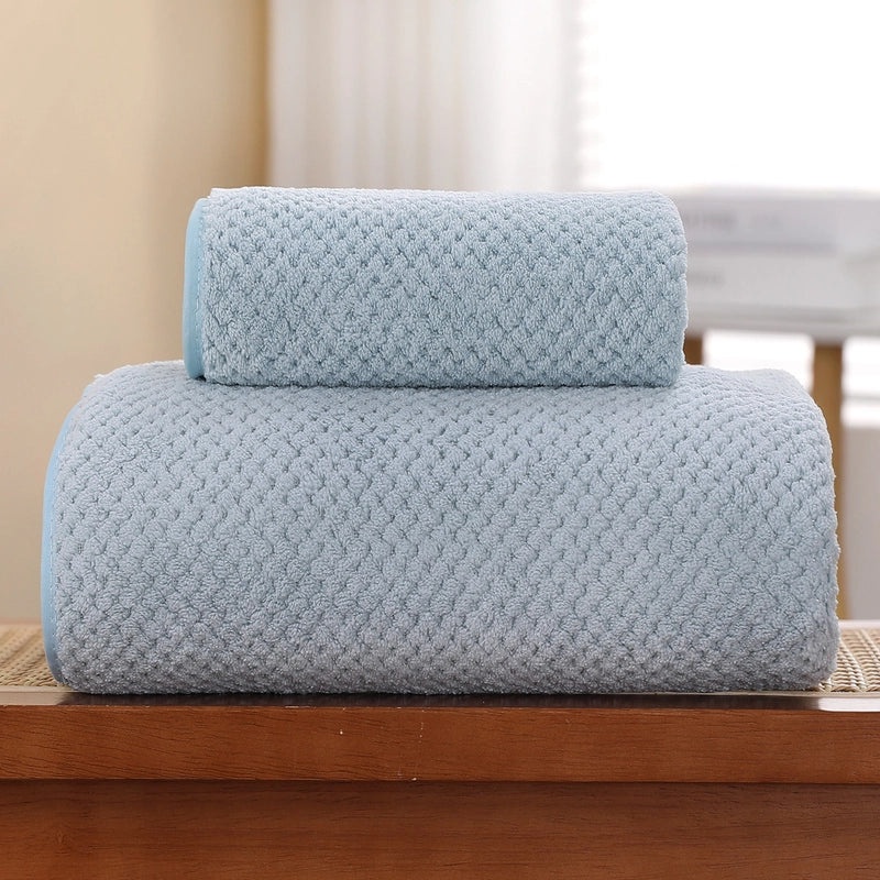 Casual Color Block Daisy Coral Fleece Bath Towels Soft Absorbent Bathroom Towels|Home & Kitchen > Bath > Towels