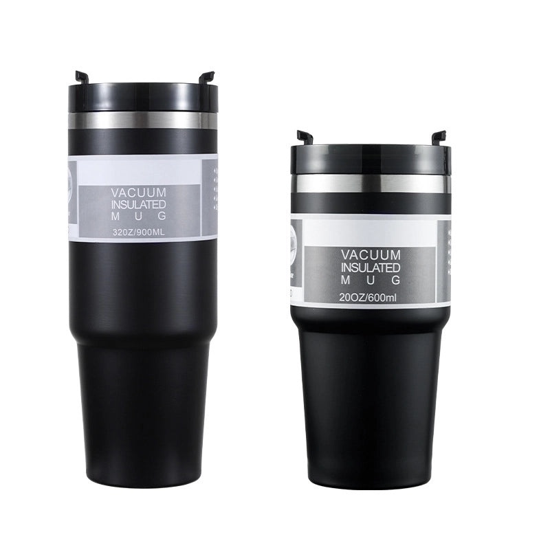 Stainless Steel Thermos Cup with Casual Letter Design and Solid Color | Drinkware & Thermoses