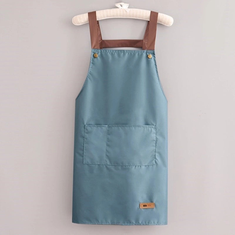 Waterproof Solid Color Apron Set for Kitchen and Household Use | Kitchen Accessories