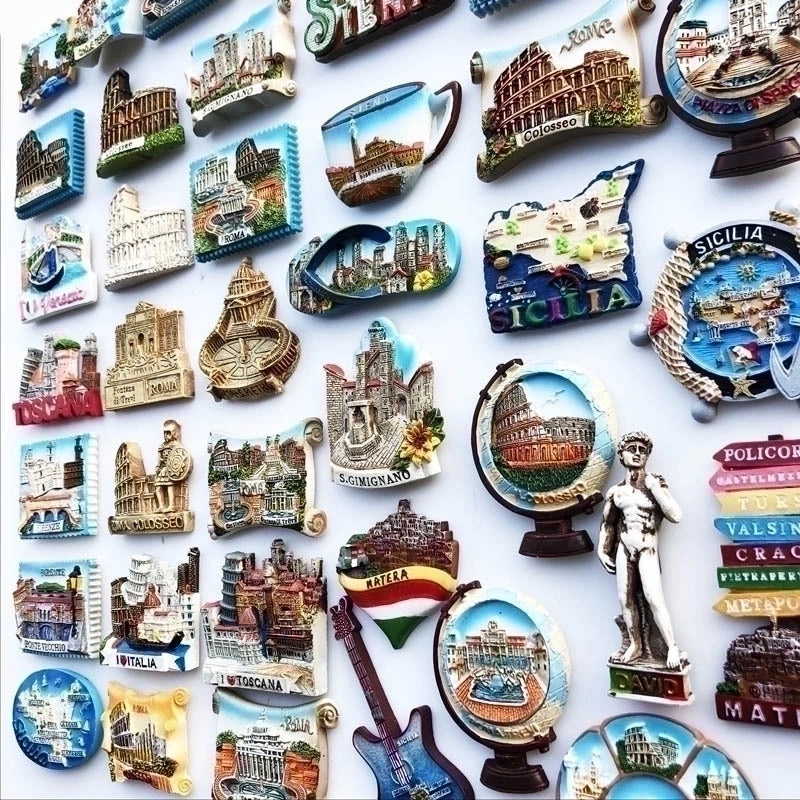 3-Piece Retro Streetwear Color Block Synthetic Resin Magnets Set|Home Decor & Magnets