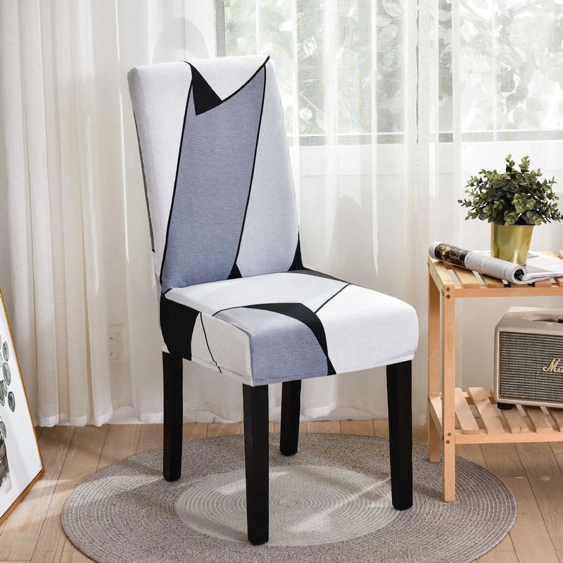 Minimalist Geometric Polyester Chair Cover for Casual Elegant Decor | Home Decor & Furniture Accessories