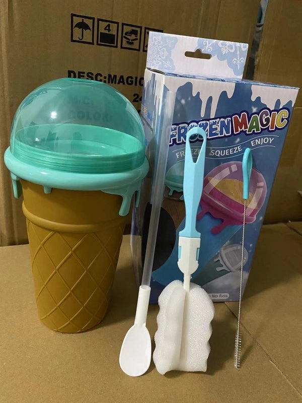 Large Capacity Double Silicone Fast Cooling Smoothy Cup Pinch Cup for Household Use|Kitchen & Dining Accessories