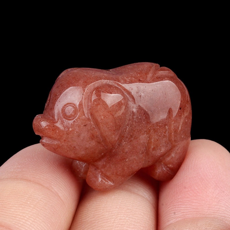 Adorable Animal-Shaped Natural Stone Crystal Decor | Home & Living Decorative Accents