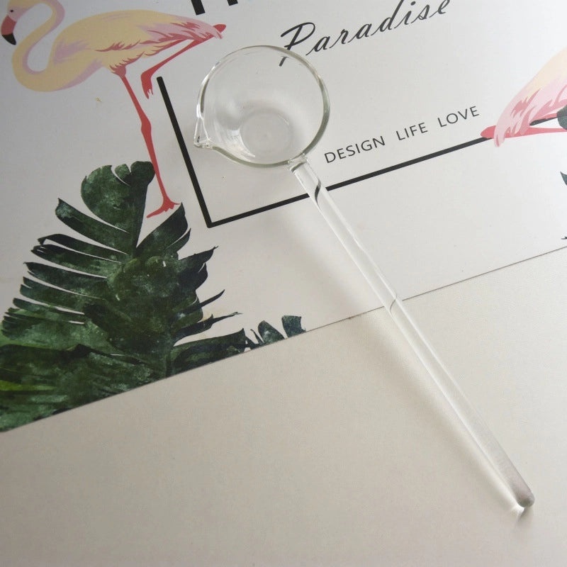 耐高温硼硅玻璃汤匙 可直火加热耐热油匙|厨房餐具