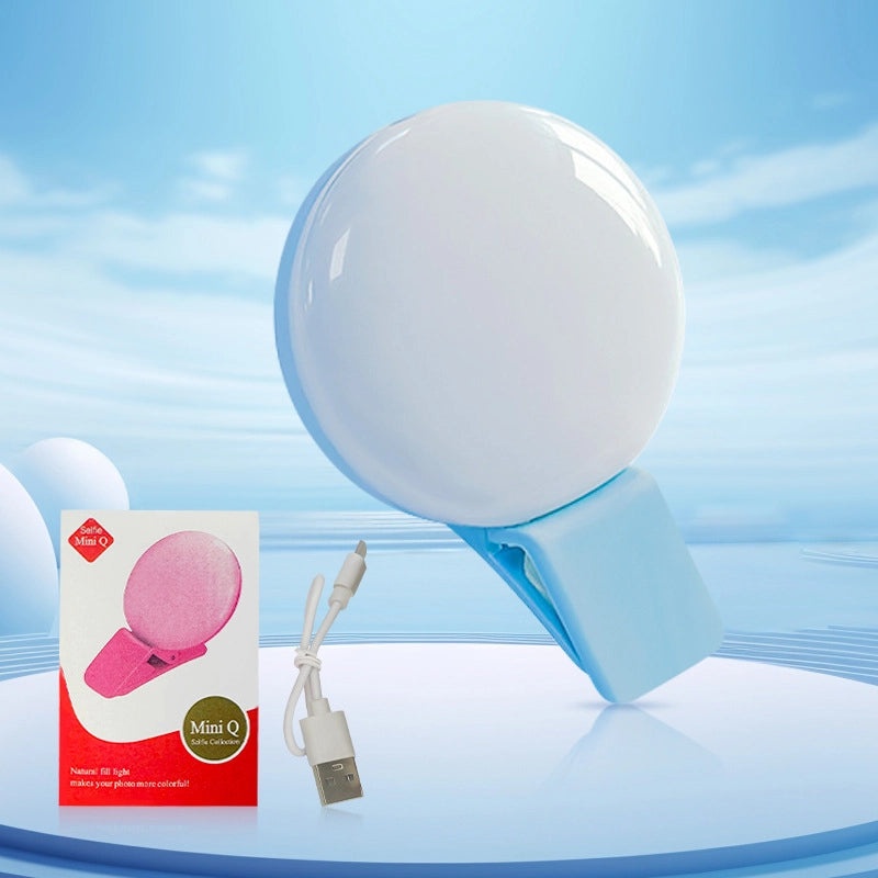Portable Mini LED Clip-On Phone Selfie Light for Beauty Photography|手机配件