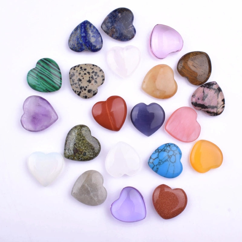 Pink 20mm Heart-Shaped Amethyst Crystal Ornament | Jewelry & Accessories