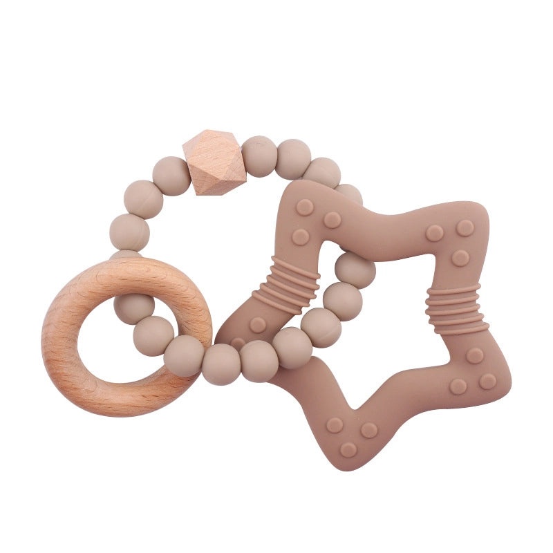 Adorable Star-Shaped Beech Wood and Silicone Baby Accessories | Baby Accessories