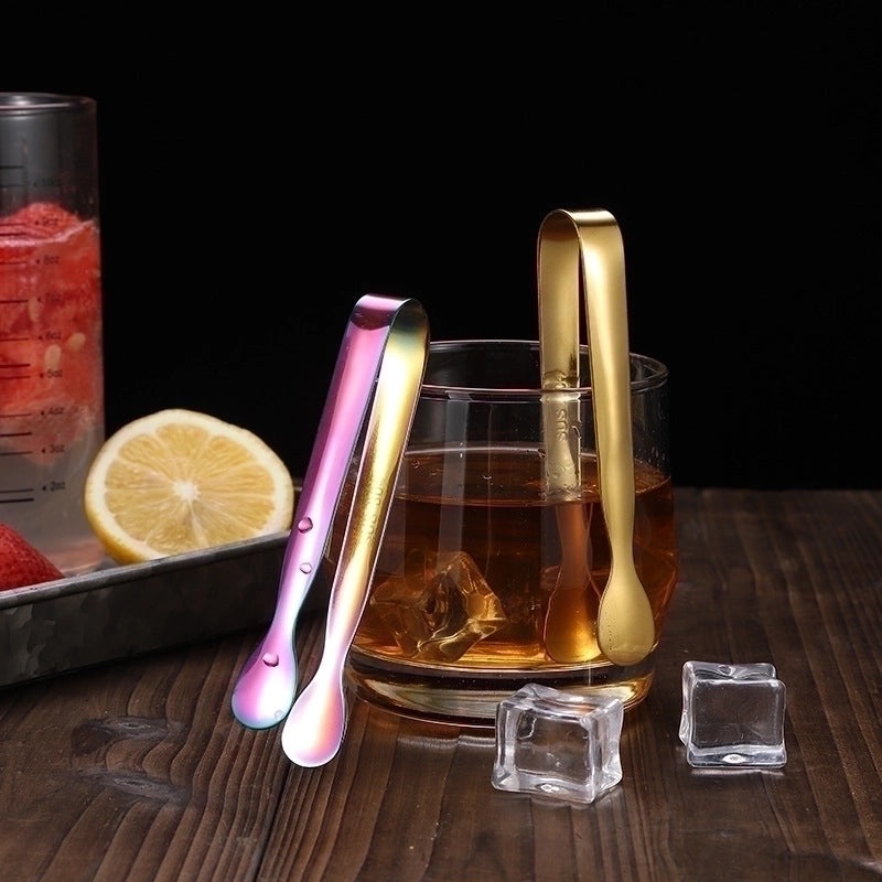 Stylish Solid Color Stainless Steel Food Tongs Single Piece | Kitchen Tools & Gadgets