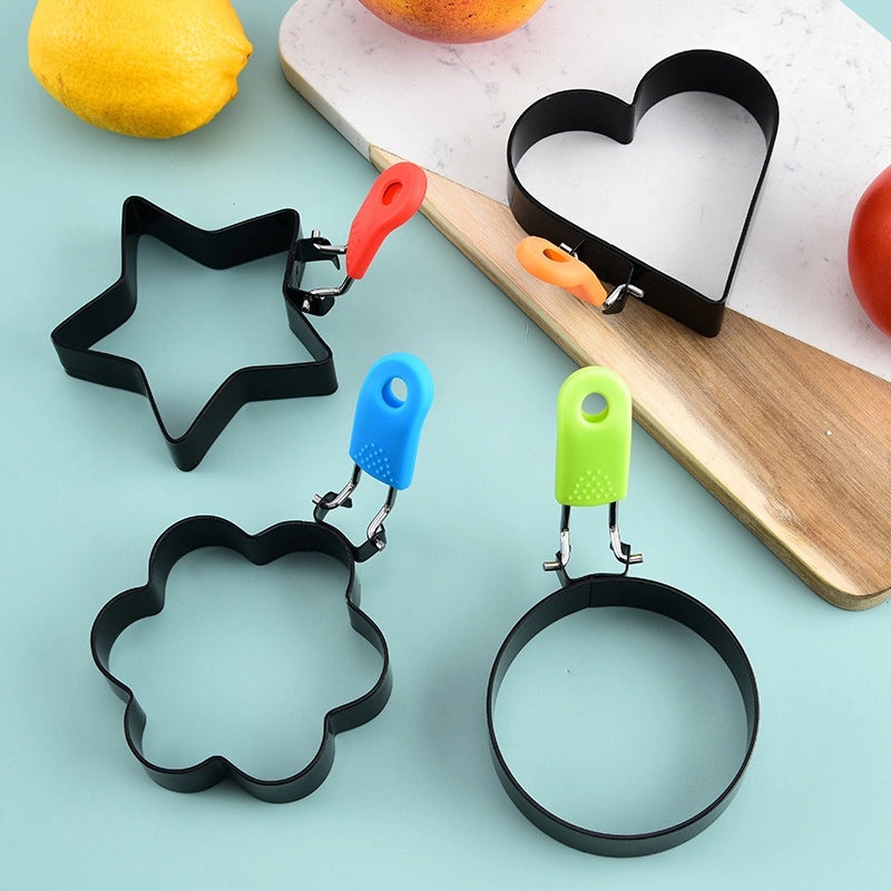 Minimalist Solid Color Iron Baking Mold Heart & Star Kitchen Tool