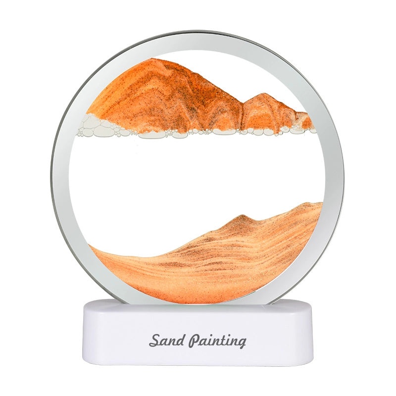 3D Quicksand Sand Painting Night Light USB Romantic Office Desk Lamp Gift|Home Decor Night Lights