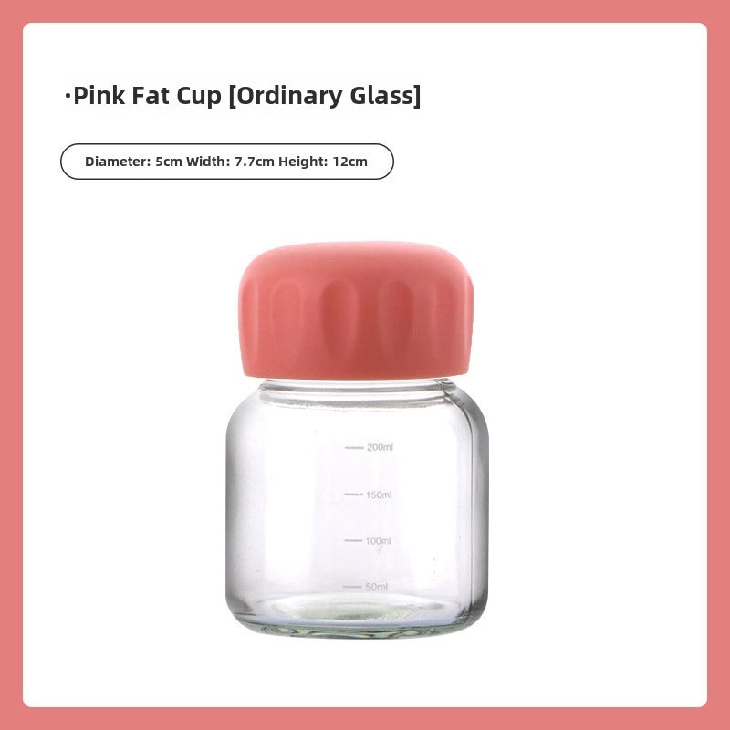 Mini Chubby Glass Cup Phone Holder Portable Milk Water Cup High Color Value | Phone Accessories