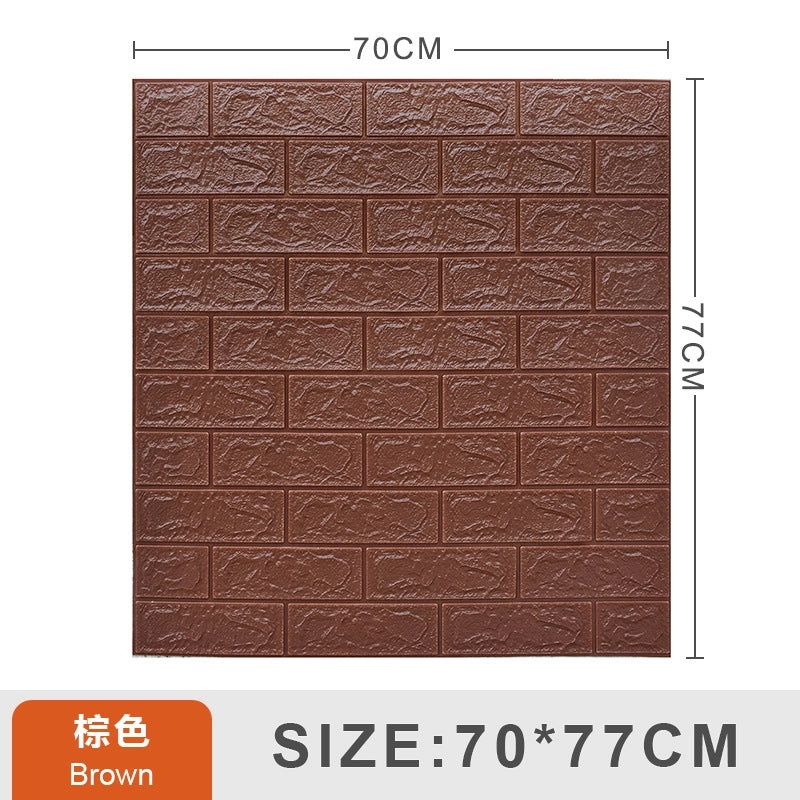 3D Foam Wall Stickers Self-Adhesive Waterproof Stereoscopic Bedroom Wallpaper Anti-Collision Moisture-Proof|Home Decor Wall Stickers