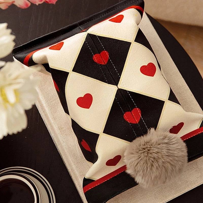 Plush Heart-Shaped Tissue Box Holder Minimalist Home Decor|Home Decor