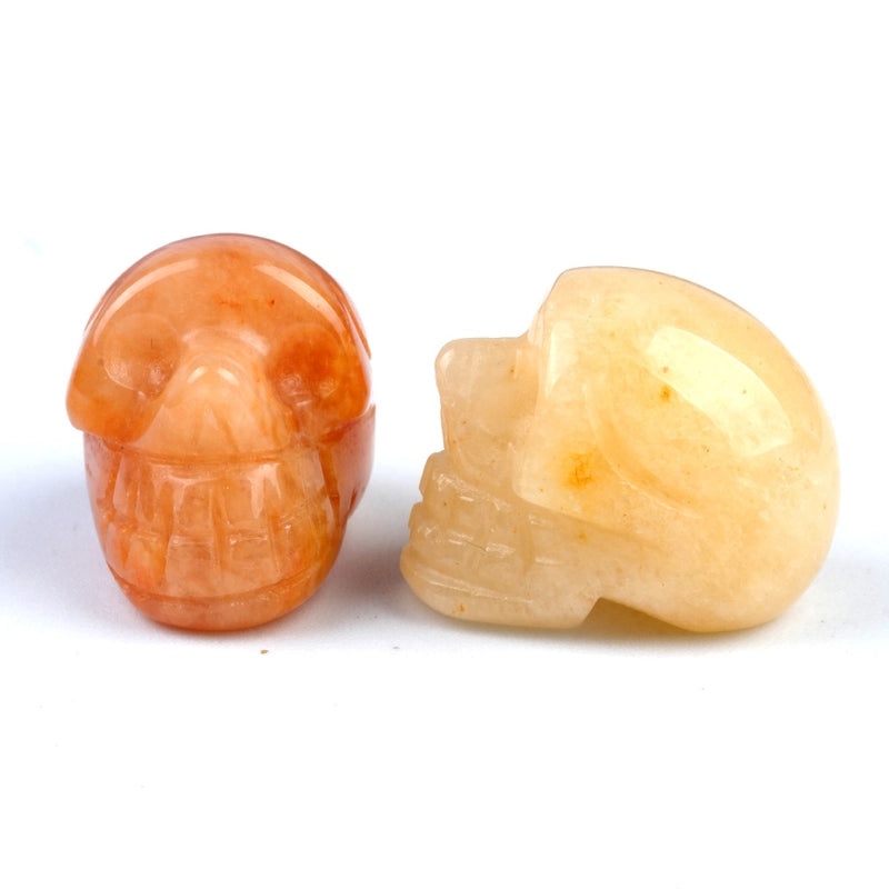 Halloween Vintage Skull Natural Crystal Agate Ornament | Home Decor & Seasonal Accessories