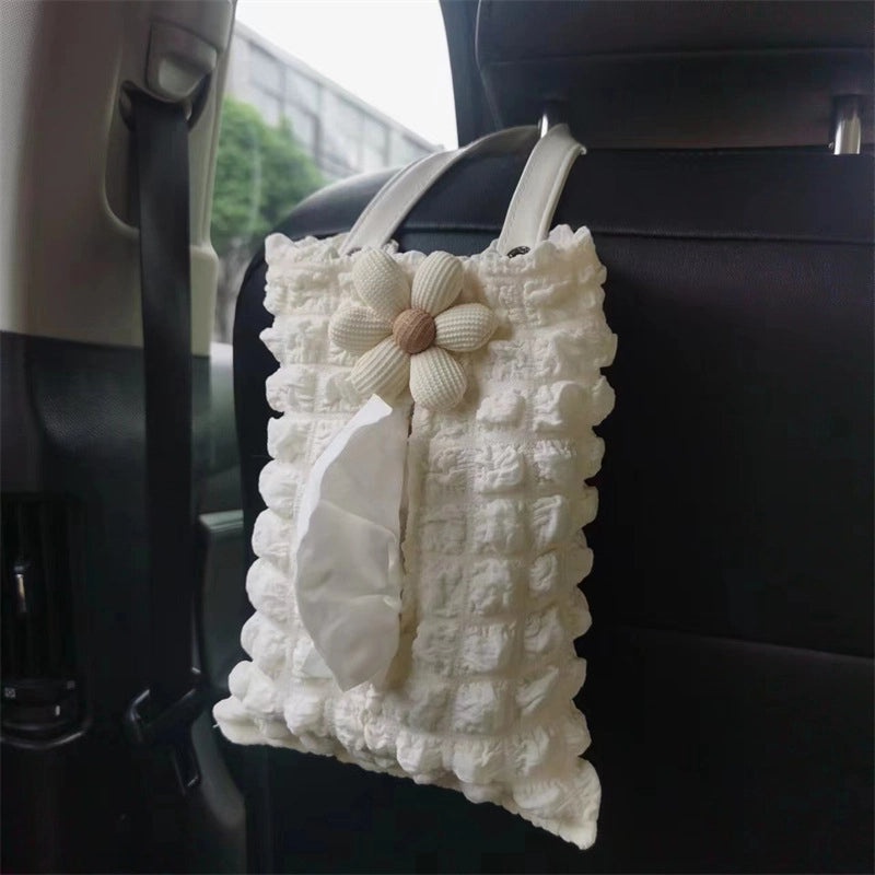 Portable Solid Color Bubble Fiber Tissue Holder|Home & Living Accessories