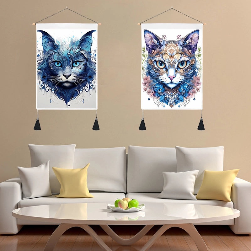 Minimalist Color Block Cotton Linen Wall Hanging Art | Home Decor Wall Art