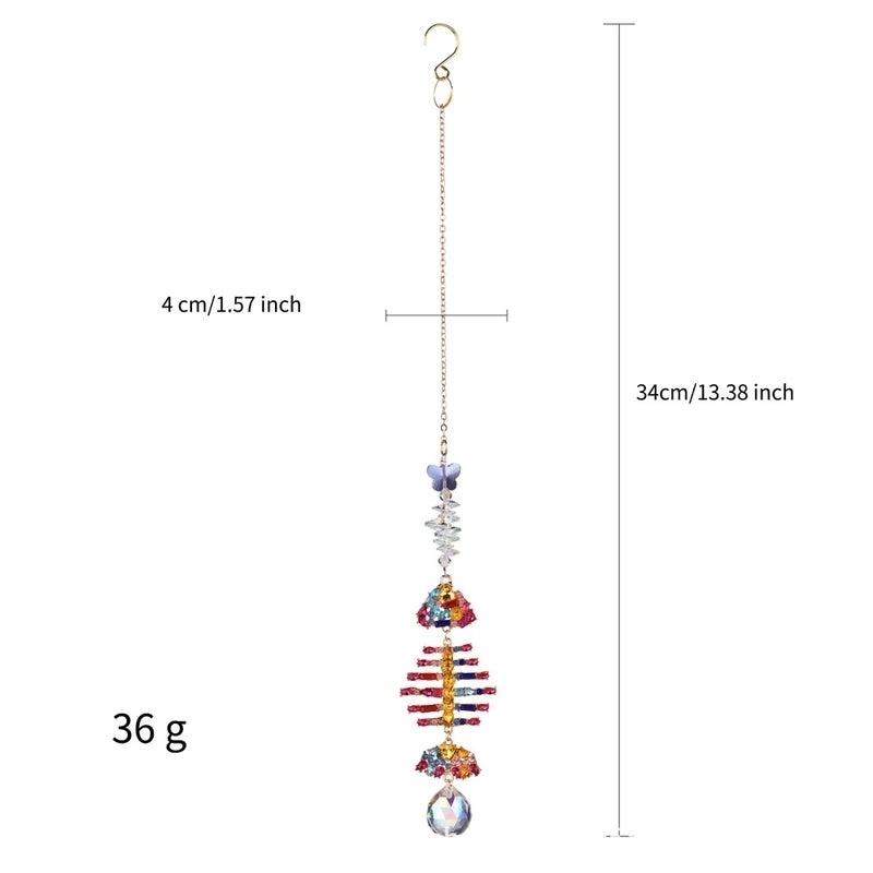 Retro Minimalist Cat Crystal Wind Chime Decorative Hanging Ornament|Home Decor Wind Chimes