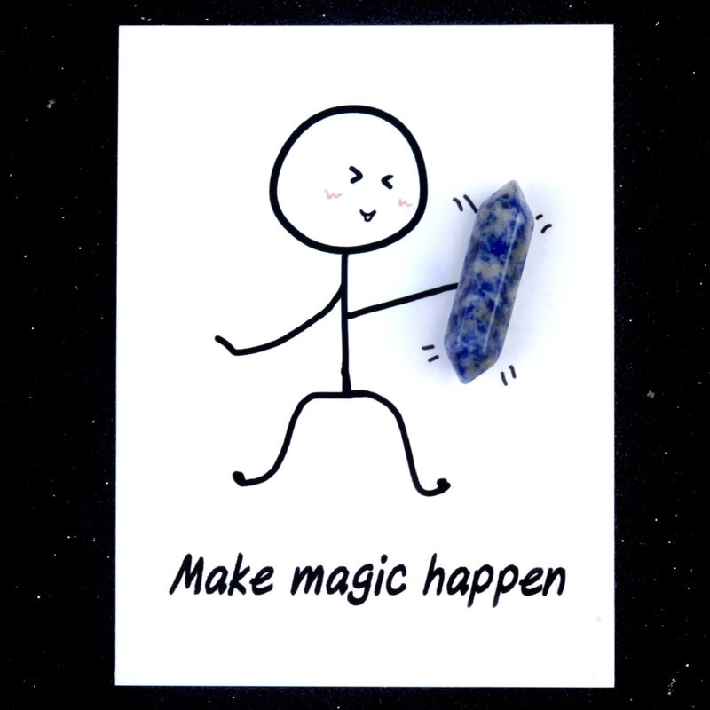 Double Tip Hexagon Prism Smile Gemstone Card Unisex Jewelry Accessory | Unisex Jewelry