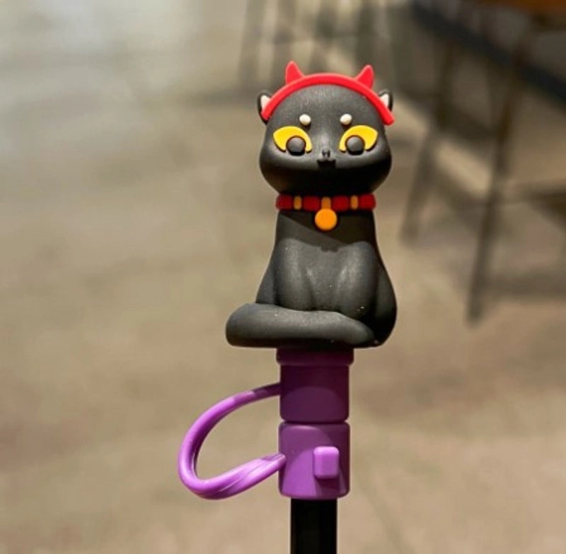 Halloween Silicone Straw Cap 10mm Reusable Straw Sleeve Party Accessory|Kitchen & Dining Accessories