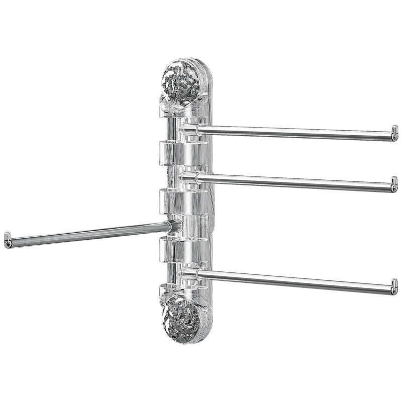 Rotating Wall-mounted Suction Cup Towel Rack Punch-free Bathroom Multi-bar Organizer|Bathroom Accessories