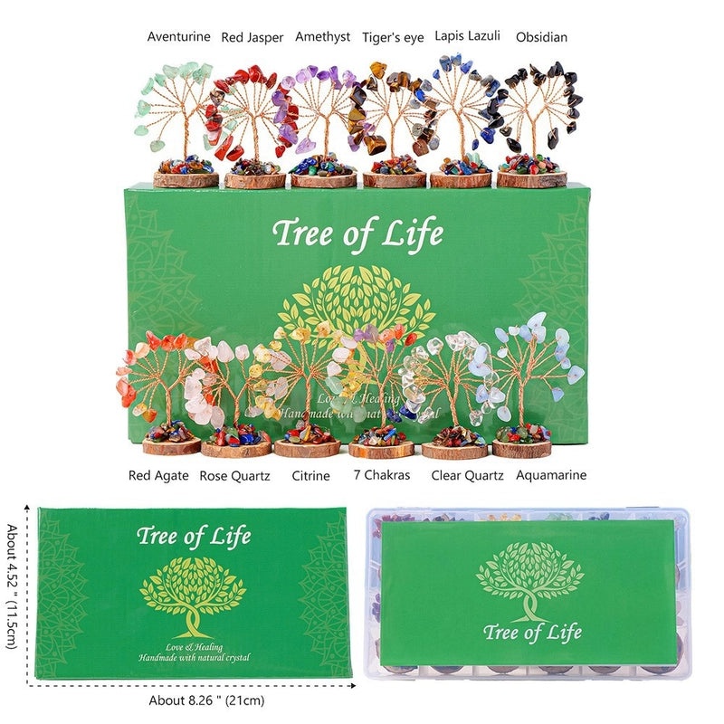 Minimalist Life Tree Crystal Ornament | Home Decor