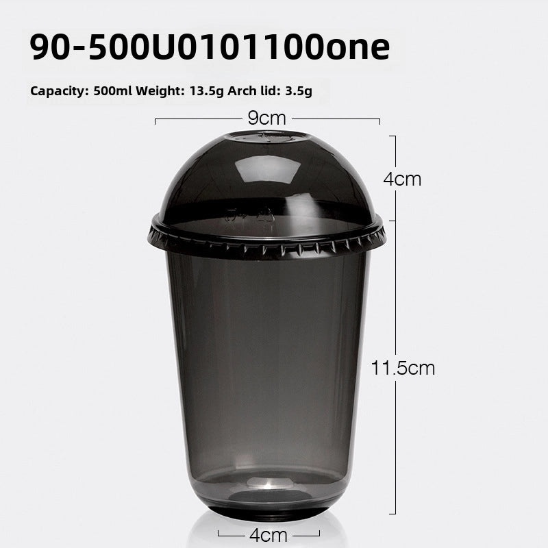 Disposable Black PET Plastic Coffee Cup with Lid for Iced Drinks | Beverage Cups & Accessories