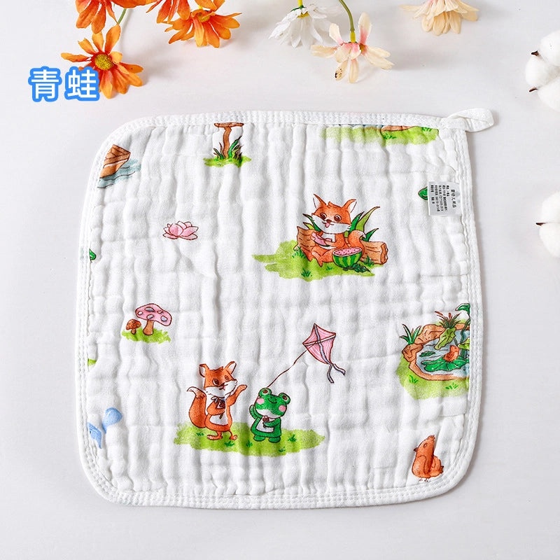 Cartoon Style Cotton Baby Burp Cloths Soft and Minimalist Newborn Accessories|Baby Accessories