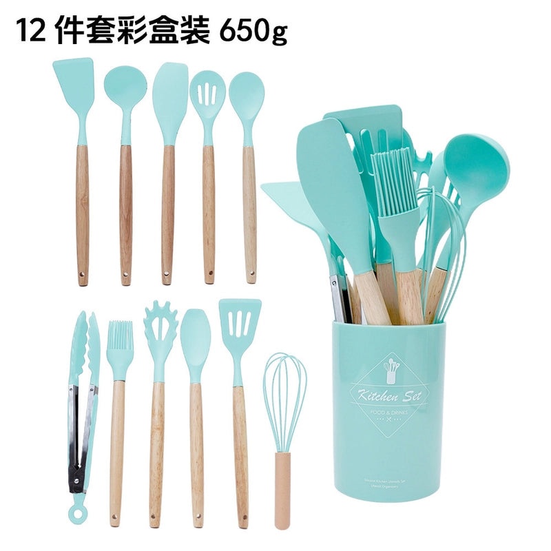 Silicone BBQ Spatula Set with Minimalist Color Block Design|Kitchen Utensils & Tools