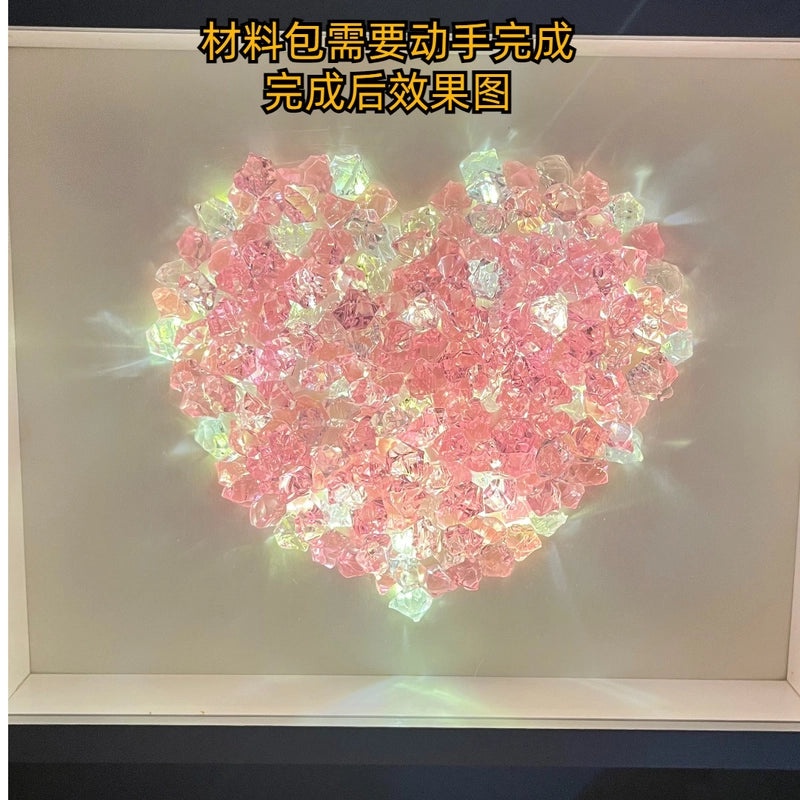 Moon Crystal Night Light with Butterfly Design Handmade DIY Birthday Gift|Home Decor Night Lights