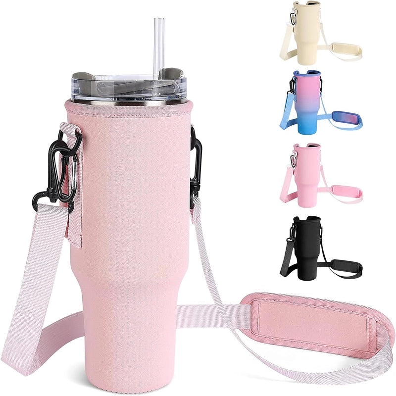 2 Pcs Neoprene Cup Sleeves Gradient and Solid Colors Casual Drink Holders|Kitchen & Dining Accessories