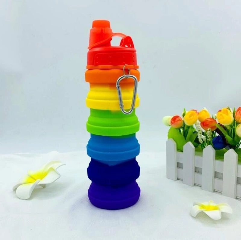 Colorful Tie Dye Silicone Water Bottles for Everyday Use|Casual Drinkware and Accessories