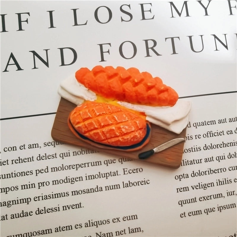 Adorable Pineapple Bread Cookie Fridge Magnet Made of Synthetic Resin|Home Decor & Kitchen Accessories