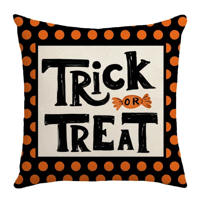 Halloween Minimalist Pumpkin Ghost Linen Pillow Covers for Couch Sofa Decor | Home Decor Pillows