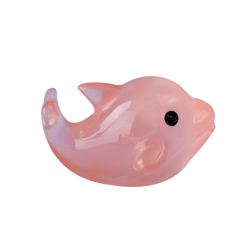 Colorful Luminous Dolphin Doll Pendant with Moss Micro Landscape Resin Jewelry | Creative Resin Jewelry