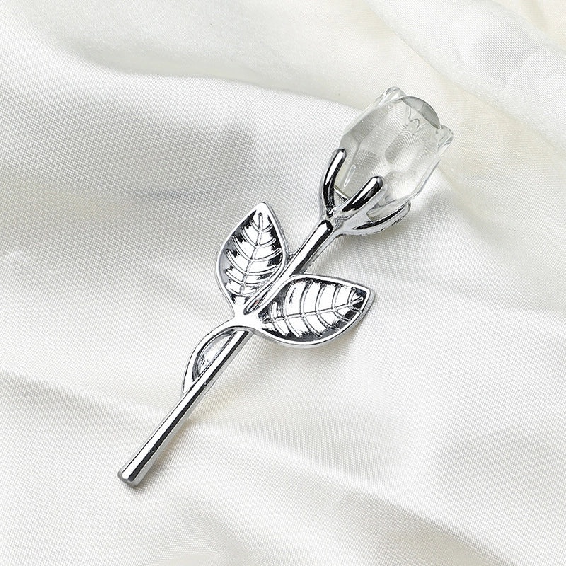 Elegant Crystal Flower Brooch Pin for Valentine's Day Wedding Office Gifts | Jewelry Accessories