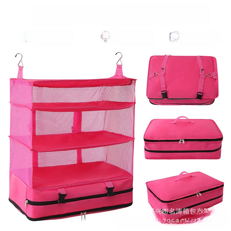 Three-layer Hanging Storage Bag for Clothes and Books | Home Storage & Organization