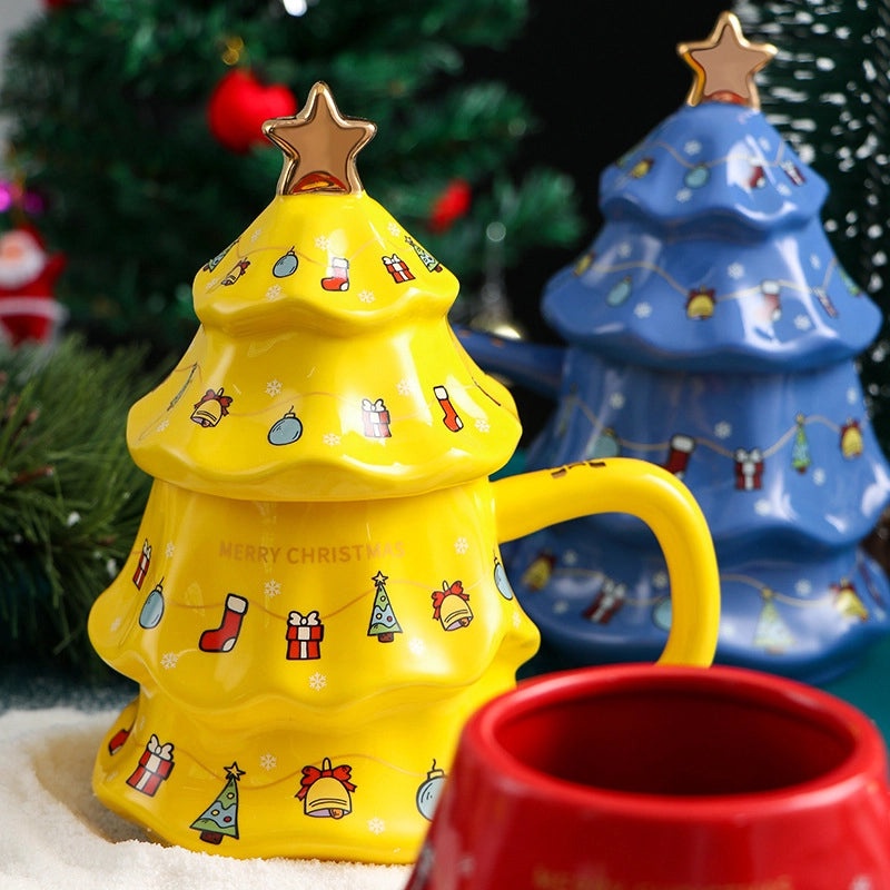 Christmas Tree Porcelain Water Bottle Christmas Vacation Theme | Kitchen & Dining
