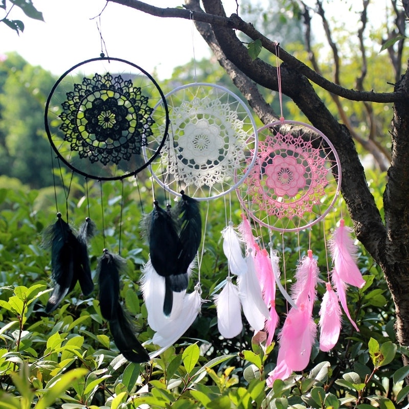 Goose Feather Floating Lace Dream Catcher Handmade Creative Home Hanging Decoration|Home Decor