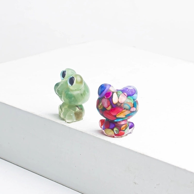 Minimalist Frog Natural Stone Crystal Ornament|Home Decor & Accessories